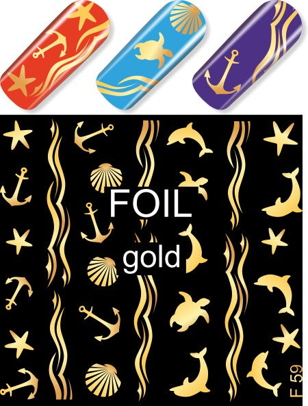 Water Decal F059 gold