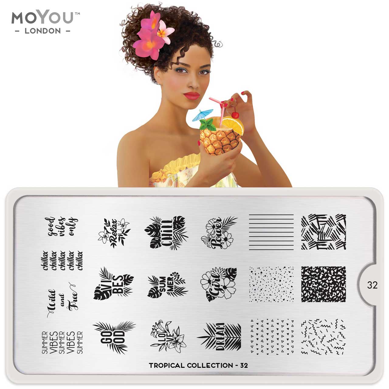 Plaque Stamping Tropical 32 - MoYou London