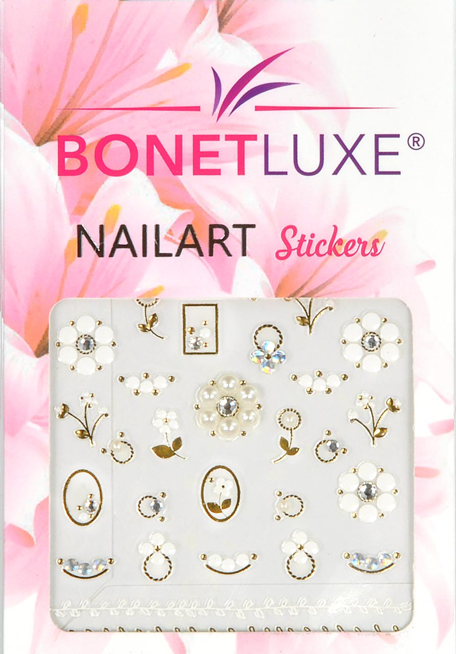Deluxe Nailart Sticker 1 - Golden Flower