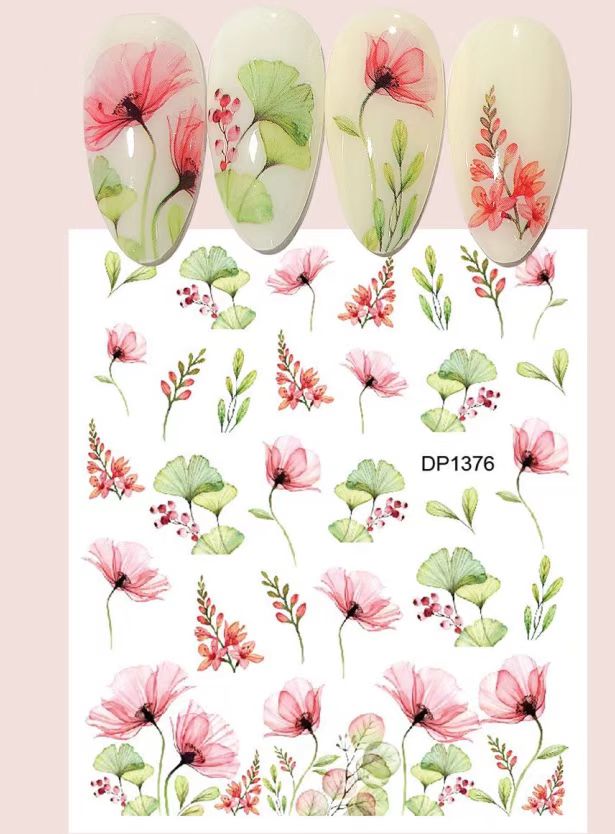 Nail Sticker Poppy